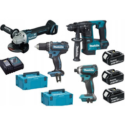 Makita Zestaw 18V Szlifierka, Młotek, Wkrętarka