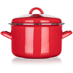 Banquet Garnek emaliowany z pokrywką Red MILTON 3,4