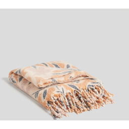 Koc Semilia 127x152 cm z motywem liściastym