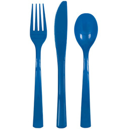 Sztućce plastikowe granatowe - 18 szt.