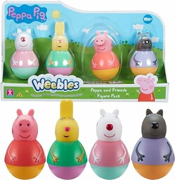 WEEBLES, 4 postacie Świnka Peppa, Culbuto, zabawka