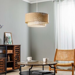 Duolla Boho lampa wisząca z juty naturalny brąz