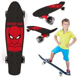 Deskorolka Dla Dzieci Fiszka Spider-man Black Red