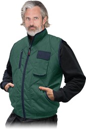 BEZRĘKAWNIK OCHRONNY OCIEPLANY REIS BARRAKUDA2; ZIELONO-GRANATOWY (XL)