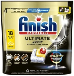 Finish Ultimate Plus Kapsułki Do Zmywarki Lemon 18