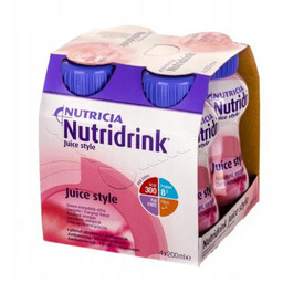 Nutridrink Juice Style truskawka, 4 x 200ml
