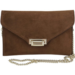 Stylowa kopertówka zamszowa Barberinis - Brązowa