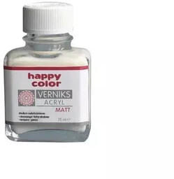 Werniks akrylowy 75ml przezrocz. Matt HAPPY COLOR -