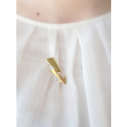 Błyskawica złota - broszka srebrna