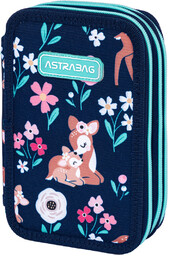 Piórnik z wyposażeniem dwukomorowy dla dzieci Astra AC31