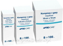 Apteo Kompresy niejałowe z gazy 10 x 10