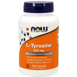 Suplement diety, Now Foods, L-Tyrozyna 500 Mg, 120