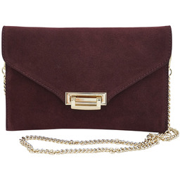 Stylowa kopertówka zamszowa Barberinis - Bordowa