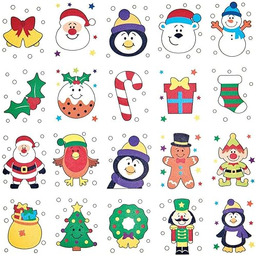 Baker Ross FX408 Świąteczne tatuaże dla dzieci -