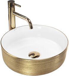 Umywalka nablatowa Rea Sami Brush Gold