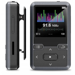 Odtwarzacz MP3 Bluetooth Przenośny 64GB Radio Fm Krokomierz