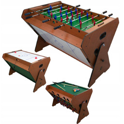 Gra Zręcznościowa Piłkarzyki Bilard Cymbergaj 3w1 Multi Stół