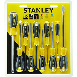 Stanley 0-60-211 Zestaw Wkrętaków, Czarny/Żółty, 10 Elementów