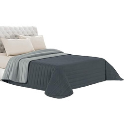 Elegant Letnia kołdra pikowana 100% mikrofibra, 170x270cm, Ciemnoszary/Jasnoszary