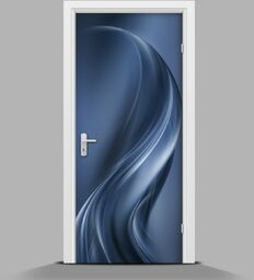 Okleina samoprzylepna na drzwi Niebieska abstrakcja