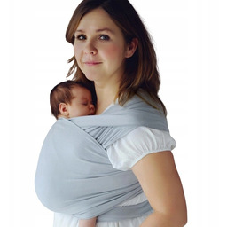 Szara chusta elastyczna dla niemowlaka Little Frog Misty