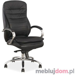 Fotel obrotowy Q-154 Signal Czarny, Skóra