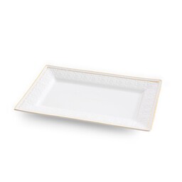 Eurofirany Patera ceramiczna 26x16x2 Olivia 02 biała złota