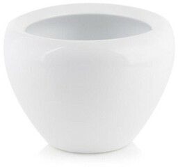 Biała szkliwiona osłonka na doniczkę 20 cm Polnix