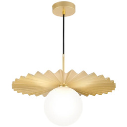 Wisząca lampa muszla Marbella P01432AU Cosmolight kulista biały
