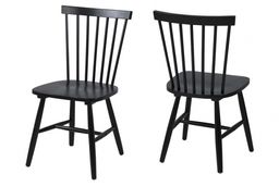 Krzesło Ricy Czarne drewniane do salonu