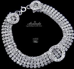 Nowe Kryształy Bransoletka Crystal Pave Srebro