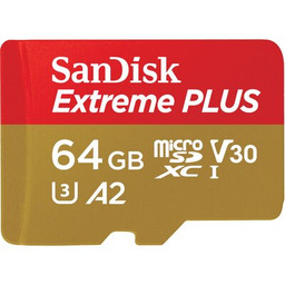 SANDISK Karta pamięci microSDXC Extreme Plus 64GB +