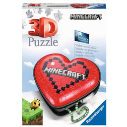 Ravensburger, puzzle, 3D Serce Minecraft, 54 el.