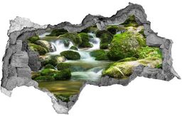 Dziura 3d w ścianie na ścianę Naklejka Wodospad