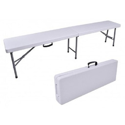 EHOKERY Ławka Cateringowa Rattan Biały