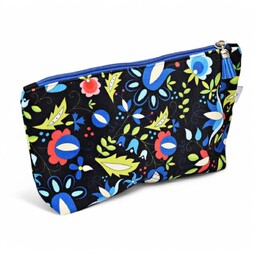 Kosmetyczka damska organizer do torebki etui kosmetyczka welurowa