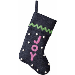 Ginger Ray Świąteczna radość filcowa i pomponowa pończocha