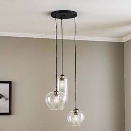 Lampa wisząca szklana Kaja Argon, możliwość ściemniania, przezroczysty