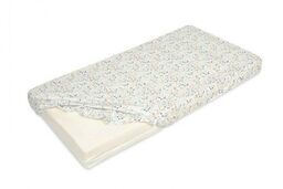 Babymatex Prześcieradło bawełniane z gumką 60x120 kwiatki