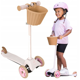 Evo Regulowana Trójkołowa Hulajnoga Dla Dzieci Z Koszyczkiem