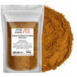 GAŁKA MUSZKATOŁOWA MIELONA 200g Aromatyczna przyprawa naturalna Kol-Pol