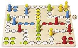 Brettspiel Ludo, goki basic.: 28 x 28 cm,