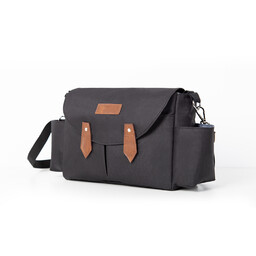 PETITE&MARS Torba/organizer dla mamy 40x23x10 Sara czarna brązowa