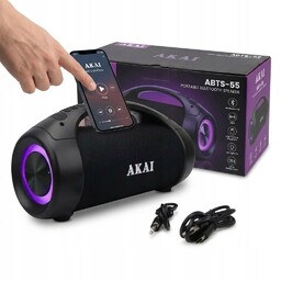 Wodoodporny Głośnik Bluetooth Led Usb Aux Aku 3600mAh