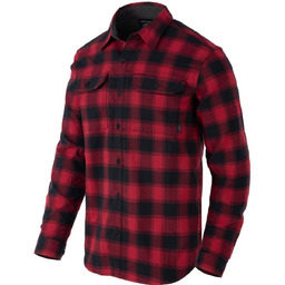 Koszula helikon greyman shirt - coral crimson checkered
