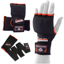 DBX Bushido Rękawice Żelowe Owijki Bokserskie Black/Red