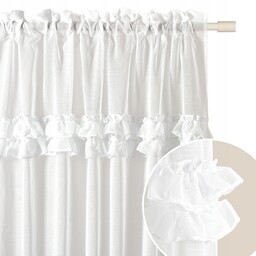 Firanka gotowa z falbanami 250x250 firana na taśmie