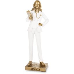 Figurka dekoracyjna biała kobieta lekarka 23x7x5,5 178735