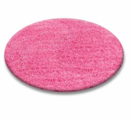 DYWAN koło SHAGGY 5cm róż koło 100 cm