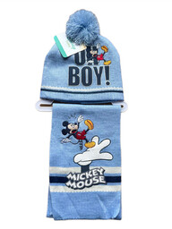 Komplet czapka szalik Disney Myszka Mickey zimowa jesienna